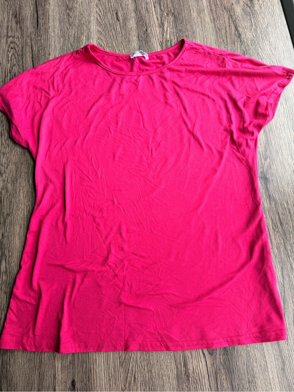 Bright Pink Short Sleeve Women's Tee - Classic Crew Neck